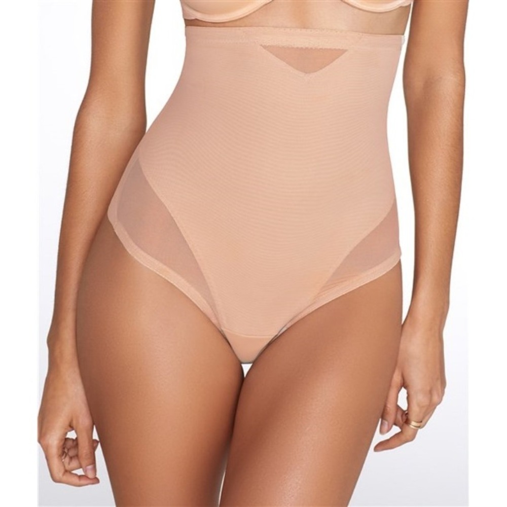 NWOT Miraclesuit XL Hi Waist Shaper Thong 2778 Beige 131574